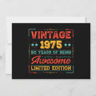 Vintage 1975 tillverkad 1975 50:e födelsedagen 50 inbjudningar