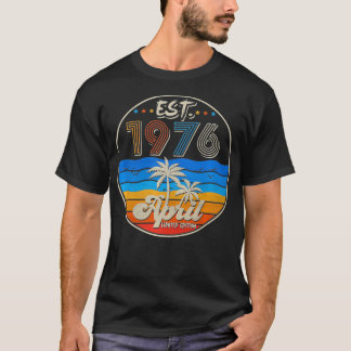 Vintage 1976 46th Birthday Born i april 1976 46 Y T Shirt