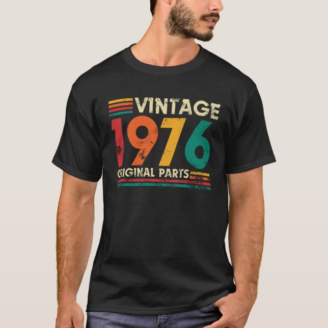 Vintage 1976 50-årsdag t shirt (Framsida)