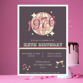 Vintage 1976 50th birthday party Invitation Inbjudningar