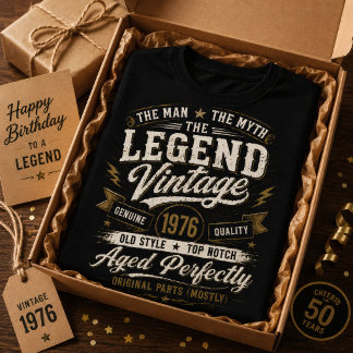 Vintage 1976 Åldrats perfekt 50-årsdag T Shirt