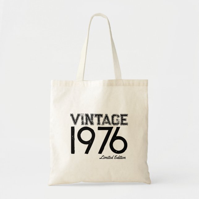 Vintage 1976 Anpassat år  Tygkasse (Framsidan)