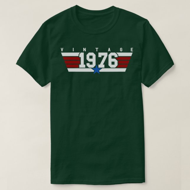 Vintage 1976 Aviator T Shirt (Design framsida)