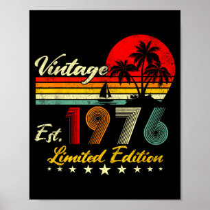 Vintage 1976 Limited Edition 50-årsdag 50 år Poster
