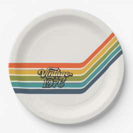 Vintage 1976 Retro Design paper plates