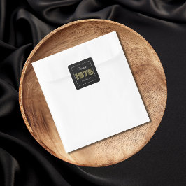 Vintage 1976 Retro Födelsedag 50-årsdag Fyrkantigt Klistermärke