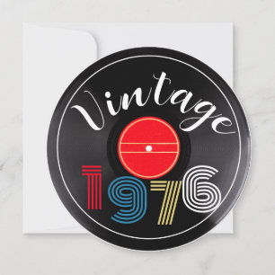 Vintage 1976 Retro Rand 50-årsdag Inbjudningar