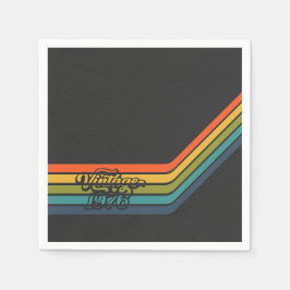 Vintage 1976 Style Birthday paper napkin. Pappersservett