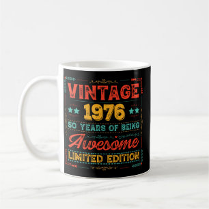 Vintage 1976 Tillverkad 1976 70-årsdag 50 år  Kaffemugg