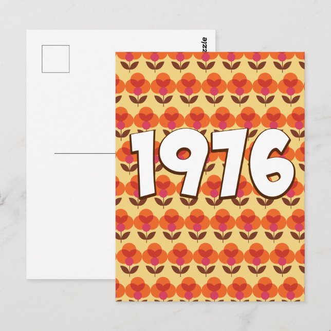 Vintage 1976 vykort (Fram/baksida)