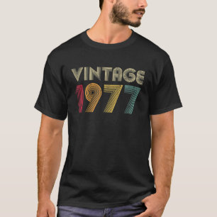 Vintage 1977 44:e födelsedagspresent 44 år gammal t shirt