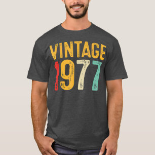 Vintage 1977 45:e födelsedagen Dekoration Manar Kv T Shirt