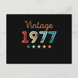 Vintage 1977 50-årspresent Retropresent 50 år gamm Vykort