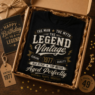 Vintage 1977 Åldrats perfekt 49-årsdag T Shirt