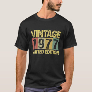 Vintage 1977 Bday 45 Years Funny 45 Birthday T Shirt