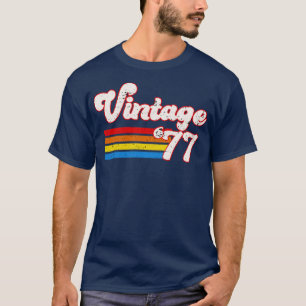 Vintage 1977 Birthday Shirt Retro 77 Birthday Shir T