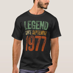 Vintage 1977 Födelsedag september Born Legend seda T Shirt
