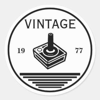VINTAGE 1977 Joystick Runt Klistermärke