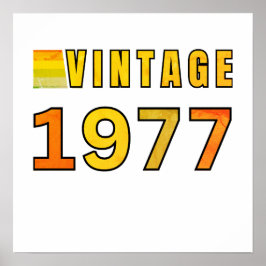 Vintage 1977 Retro Födelsedagsdesign - Klassisk 70 Poster