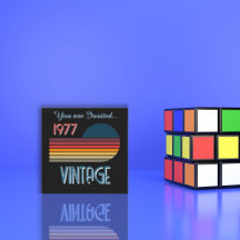 Vintage 1977 Retro randig sol 50-årsdag Svart