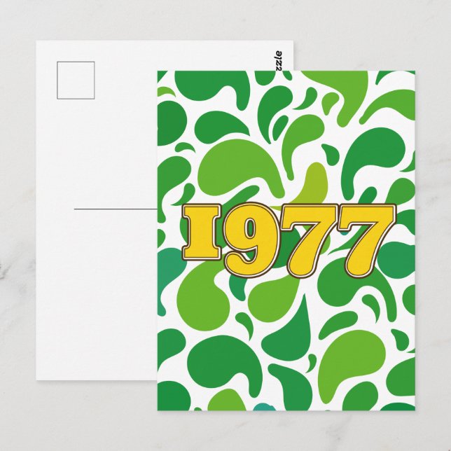 Vintage 1977 vykort (Fram/baksida)