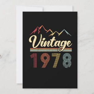Vintage 1978 43:e födelsedagen Retro 43 år gammal Inbjudningar