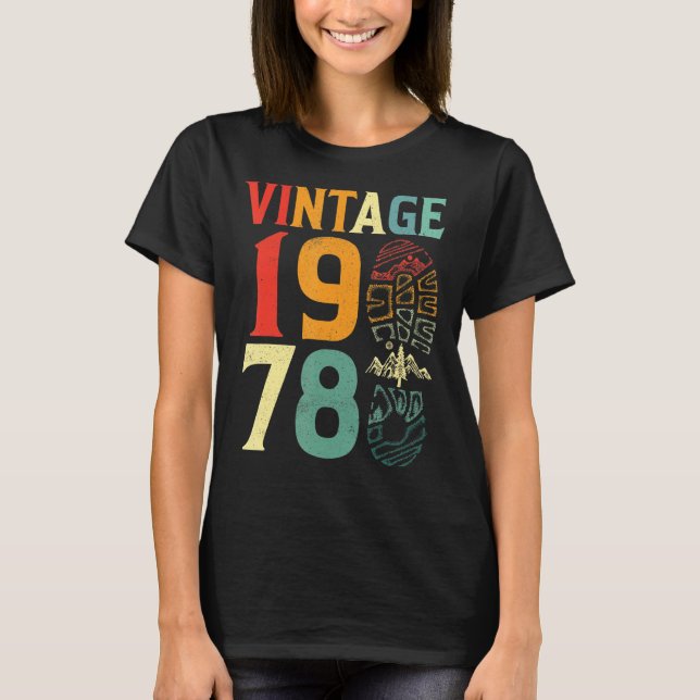 Vintage 1978, 44-årig födelsedagskampanj t shirt (Framsida)