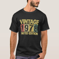 Vintage 1978 Bday 44 Years Old Funny 44th Birthday