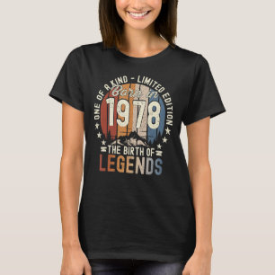 Vintage 1978 född 1978, 44:e födelsedag Manar och T Shirt