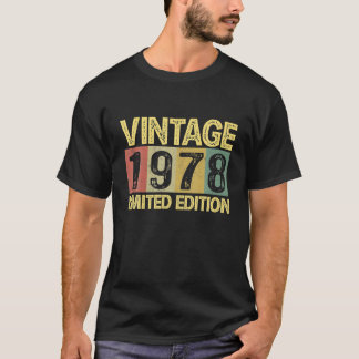Vintage 1978 Födelsedag 44 År Gammal Rolig 44-årsd T Shirt