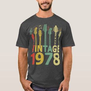 Vintage 1978 Guitarist Guitar Älskare Gifts 42:a T Shirt