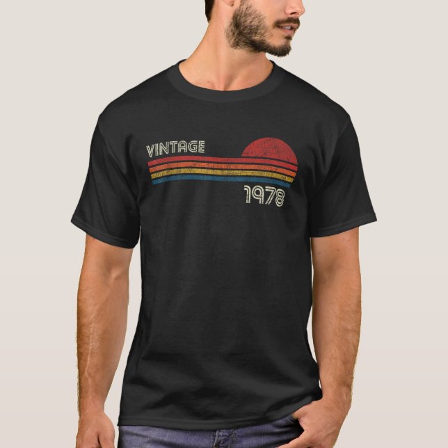 Vintage 1978 Kest Rand födelsedag T Shirt (Framsida)