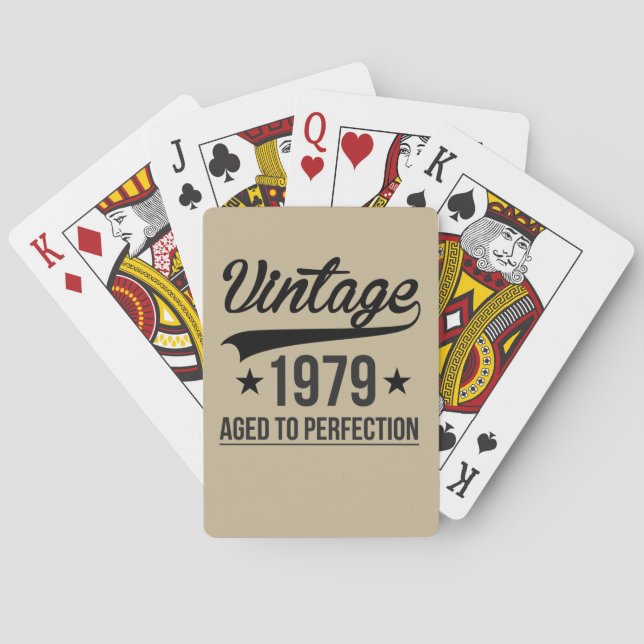 Vintage 1979 Åldrad till perfektion Casinokort (Baksidan)
