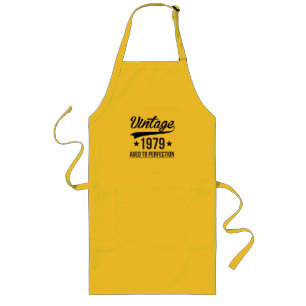 Vintage 1979 Åldras till Perfektion Långt Förkläde