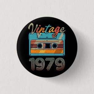 Vintage 1979 Kassettband Retro 44:e födelsedagen 4 Knapp