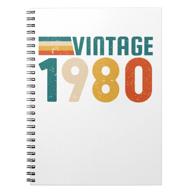 VINTAGE 1980 ANTECKNINGSBOK (Framsidan)