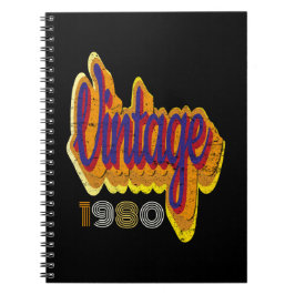 Vintage 1980 anteckningsbok