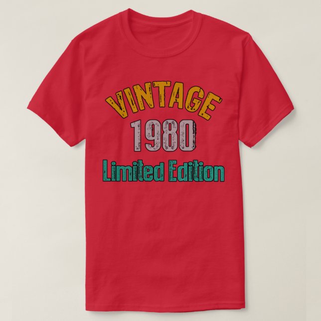 Vintage 1980 begränsad utgåva 2 t shirt (Design framsida)