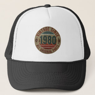 VINTAGE 1980 FÖDELSEDAGS PRESENT TRUCKER HAT KEPS