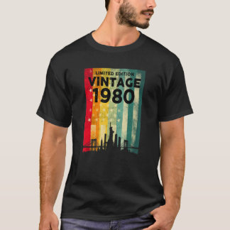 Vintage 1980 Funny 42 år gammal 42:a födelsedagen T Shirt