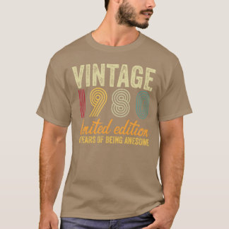 Vintage 1980 Limited Edition 45-års födelsedagsvin T Shirt