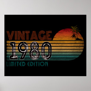 vintage 1980 limited edition poster