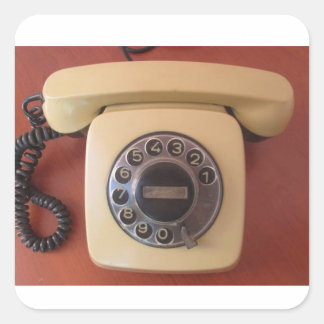 Vintage 1980-tal Indien Telefon Nostalgi dekal Fyrkantigt Klistermärke