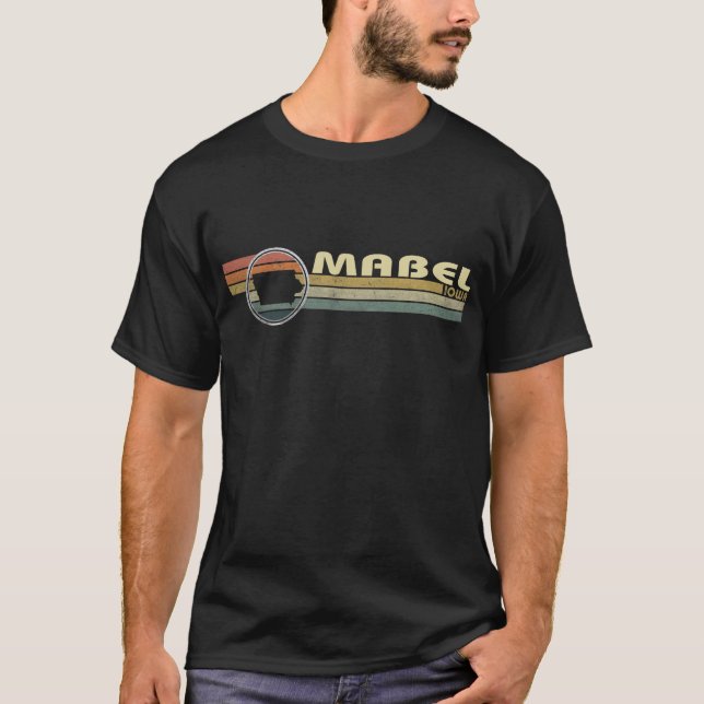 Vintage 1980s stil MABEL, IA T Shirt (Framsida)