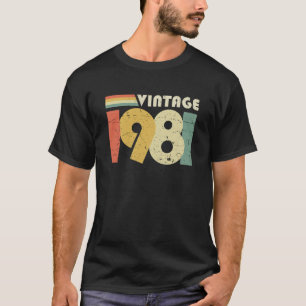 Vintage 1981, 40:e födelsedag, utpräglad design t shirt