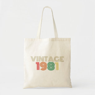 Vintage 1981, 40:e födelsedagen, 40:e födelsedag tygkasse