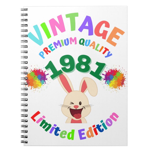 Vintage 1981 anteckningsbok (Framsidan)