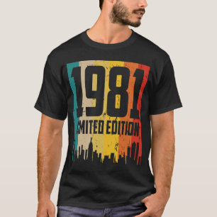 Vintage 1981 Begränsad utgåva 40 födelsedagar Fant T Shirt