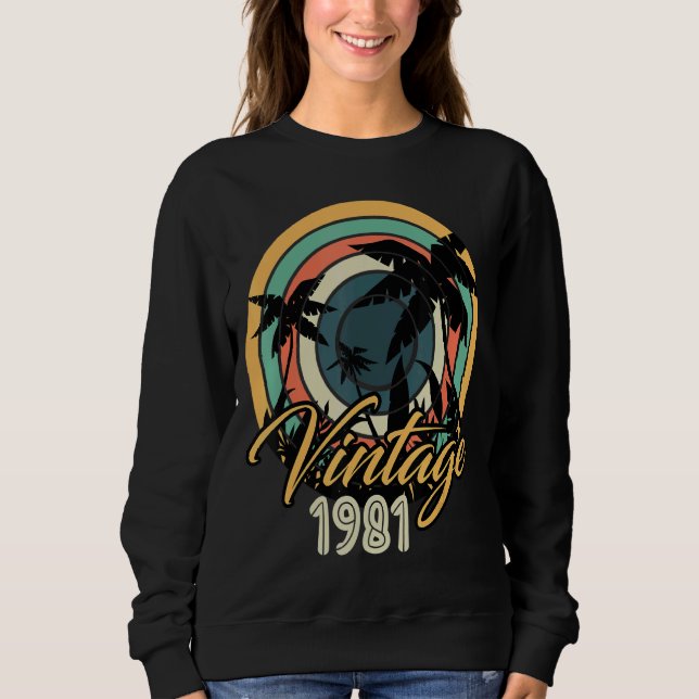 Vintage 1981 Handflatan: Födelsens överlevnadsår V T Shirt (Framsida)