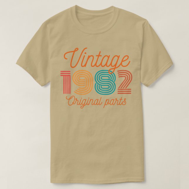 Vintage 1982 40:e födelsedagen t shirt (Design framsida)